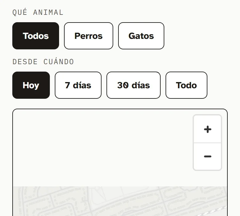 ResCataDog: los filtros del mapa